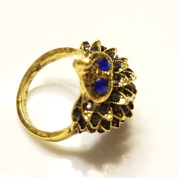 HEDGEHOG RING GOLD Rhinestone Statement Ring - Picture 5 of 5